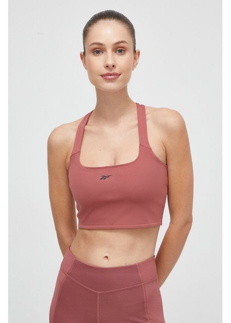 Reebok top de yoga culoarea roz