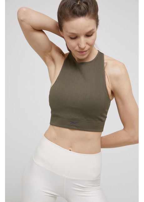 Reebok top h49221 femei culoarea verde