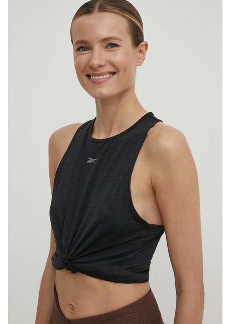 Reebok top sport lux collection femei culoarea negru 100075356