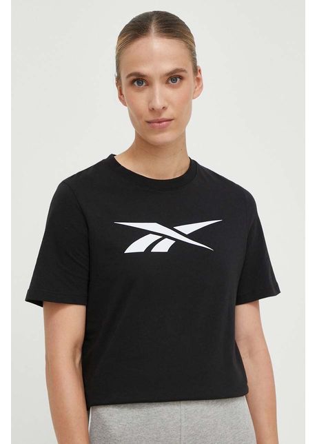 Reebok tricou din bumbac culoarea negru