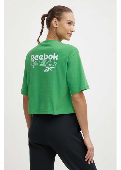 Reebok tricou din bumbac femei culoarea verde 100075957