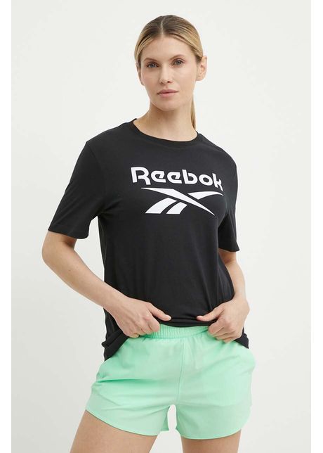 Reebok tricou din bumbac identity femei culoarea negru 100034774