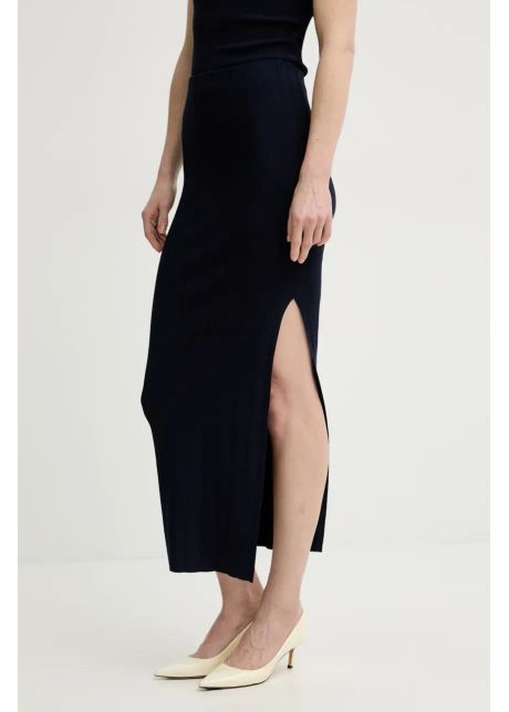 Remain fusta culoarea albastru marin maxi drept 5024981566