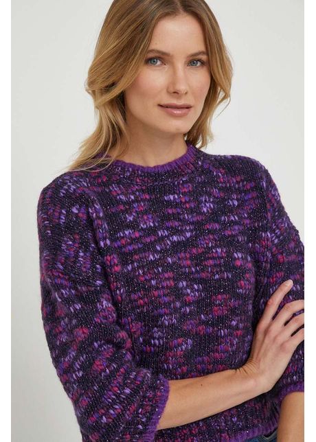 Rich royal pulover din amestec de lana femei culoarea violet c lduros