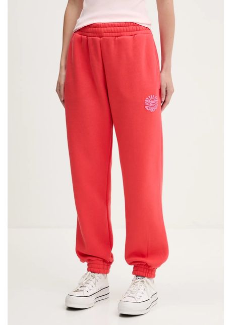 Rip curl pantaloni de trening culoarea rosu cu imprimeu 045wpa