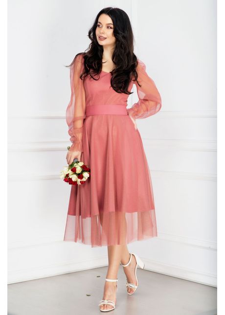 Rochie eleganta din lurex rose in clos