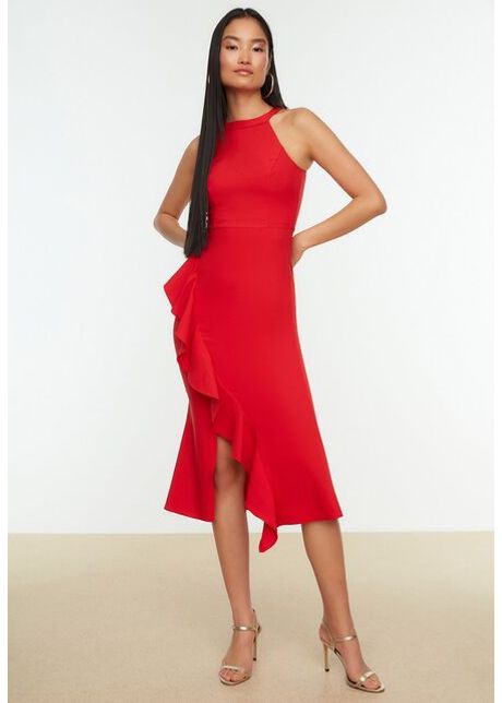 Rochie midi rosie rosalina