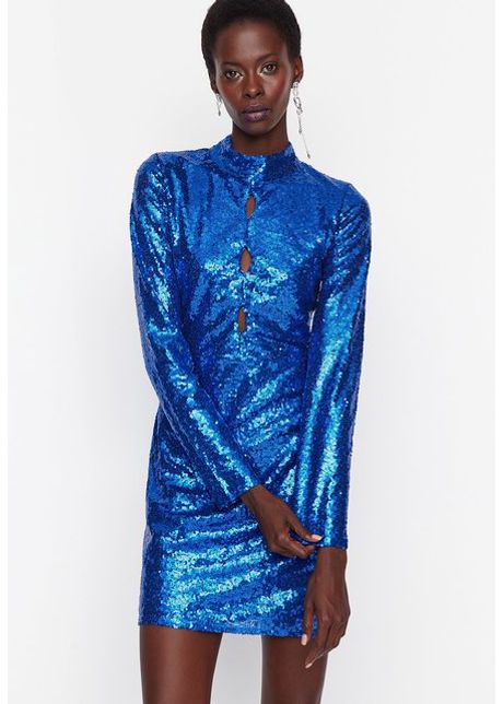 Rochie scurta albastra buena