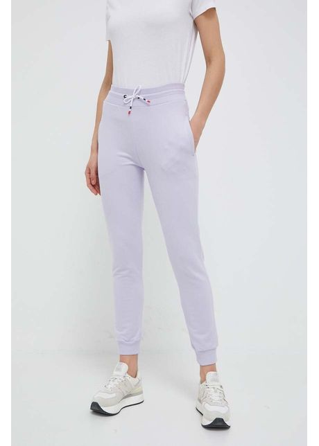 Rossignol pantaloni de trening din bumbac culoarea alb neted