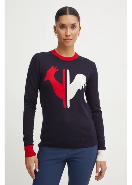 Rossignol pulover de lana femei culoarea albastru marin light