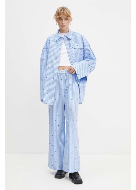 Rotate pantaloni de bumbac drept high waist
