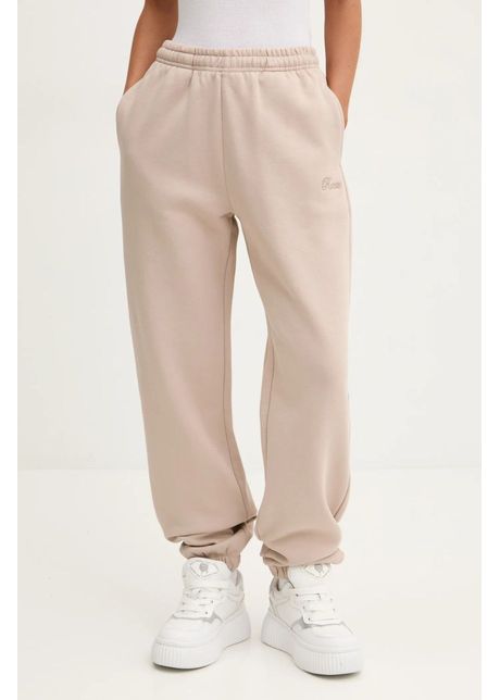 Rotate pantaloni de trening din bumbac culoarea bej neted 1134242313