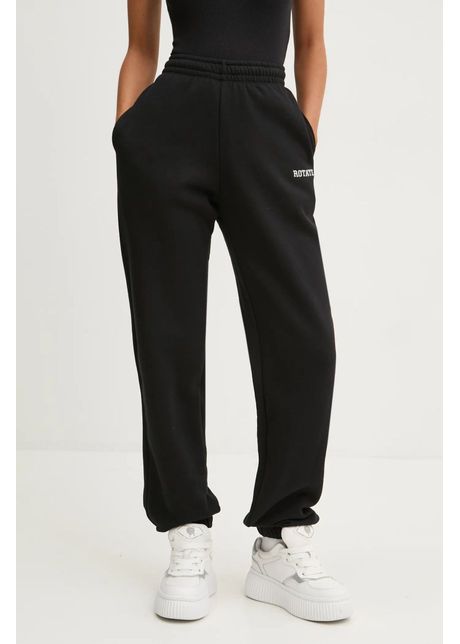 Rotate pantaloni de trening din bumbac culoarea negru neted 113428100