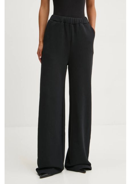 Rotate pantaloni de trening din bumbac culoarea negru neted 113450100