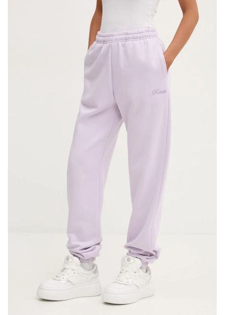 Rotate pantaloni de trening din bumbac culoarea violet neted 1134241813