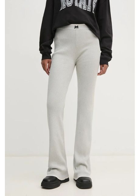 Rotate pantaloni femei culoarea gri neted 1133693024