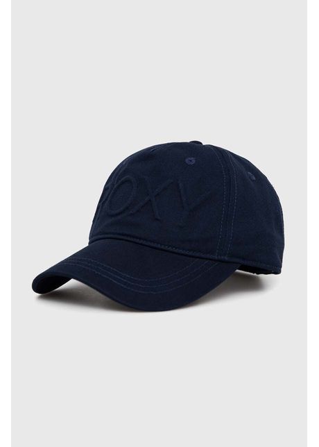 Roxy apc de baseball din bumbac culoarea albastru marin neted