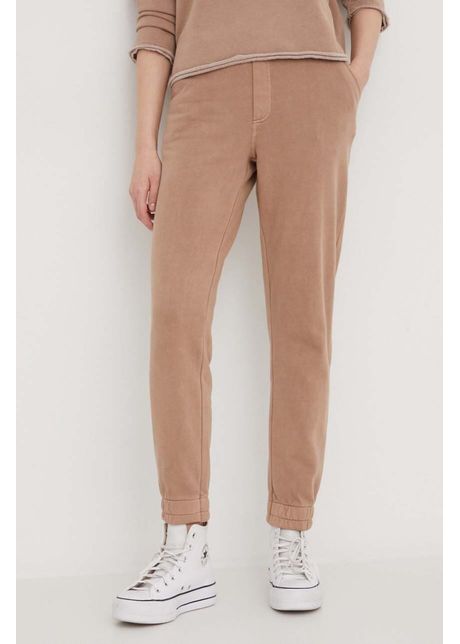 Roxy pantaloni de trening culoarea bej, uni ARJFB03119
