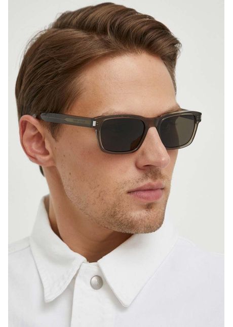 Saint laurent ochelari de soare barbati culoarea gri