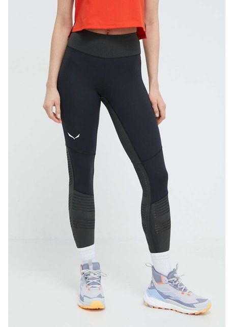 Salewa leggins sport pedroc dry responsive femei culoarea negru neted