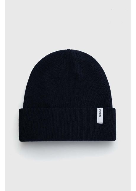 Samsoe samsoe c ciul de l n culoarea bleumarin de l n din tricot gros