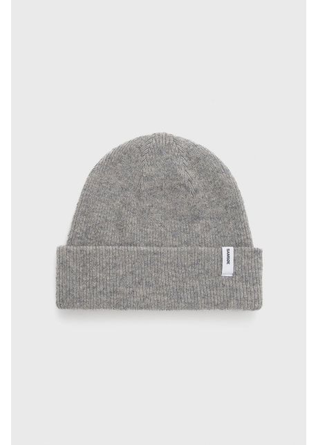 Samsoe samsoe c ciul de l n culoarea gri de l n din tricot gros