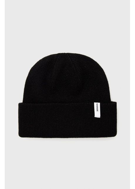 Samsoe samsoe c ciul de l n culoarea negru de l n din tricot gros