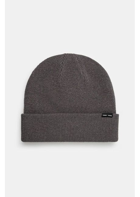 Samsoe samsoe caciula de lana culoarea gri de lana din tricot gros