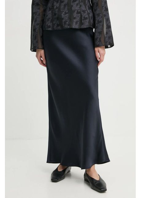 Samsoe samsoe fusta saagneta culoarea albastru marin maxi drept f24200090