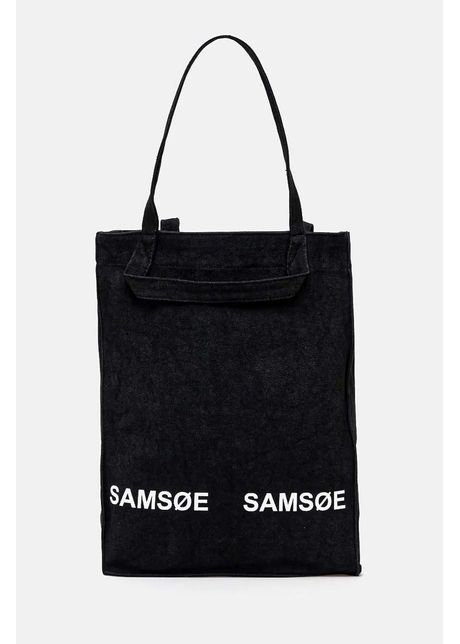 Samsoe samsoe geanta de bumbac salucca culoarea negru u24300002