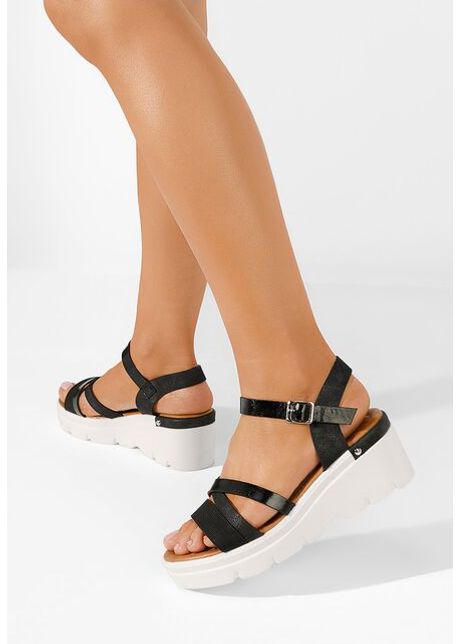 Sandale cu platforma selenia negre