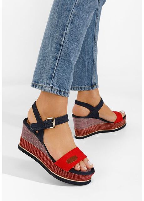 Sandale cu platforma vivify rosii