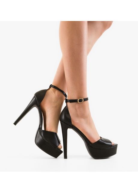 Sandale cu toc donna negre