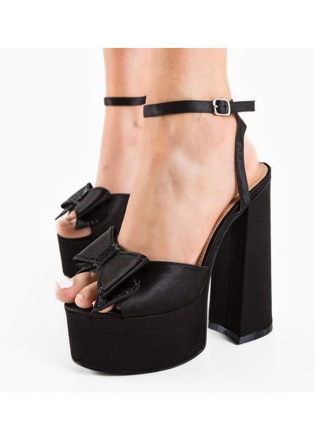 Sandale cu toc gallen negre
