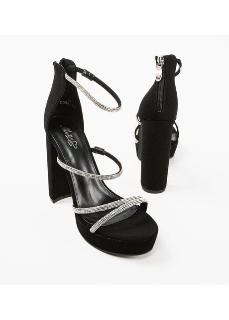 Sandale cu toc quebec negre