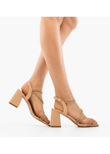 Sandale cu toc Rolo Nude