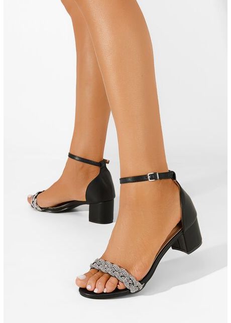 Sandale dama elegante merina negre