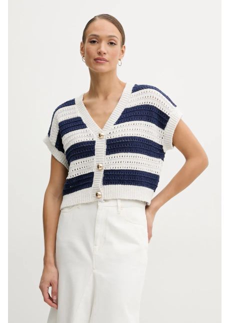 Silvian heach cardigan oremi femei culoarea albastru marin gpp25023cd