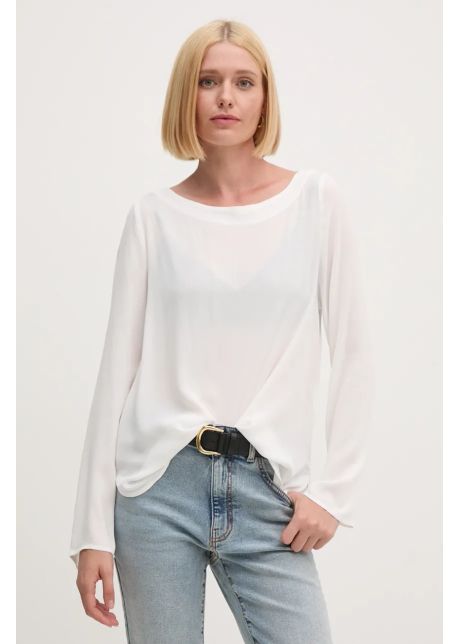 Sisley bluz femei culoarea alb neted 5zmzlq07s