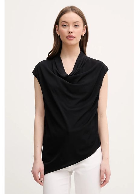 Sisley bluz femei culoarea negru uni 5fntlq08p