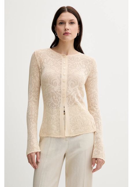 Sisley cardigan culoarea bej light 1084m500p
