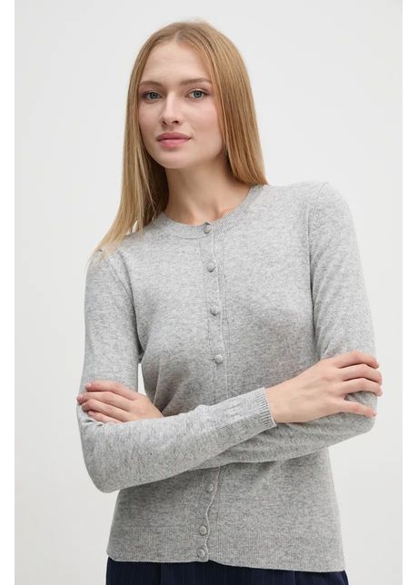Sisley cardigan din amestec de lana culoarea gri light 102hm5237