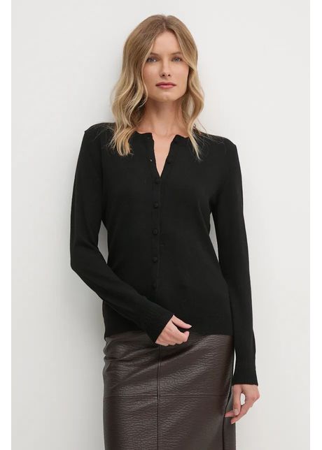 Sisley cardigan din amestec de lana culoarea negru light 102hm5237