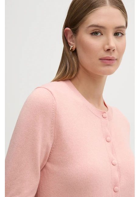 Sisley cardigan din amestec de lana culoarea roz light 102hm5237