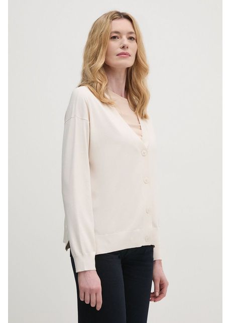 Sisley cardigan femei culoarea bej light 17q3m6024