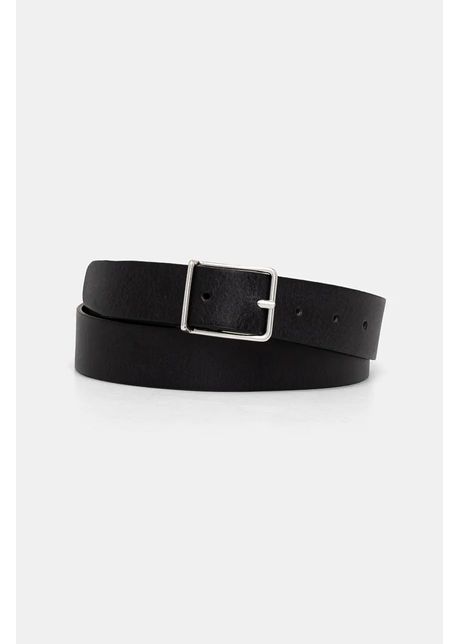 Sisley curea de piele barbati culoarea negru 6g8zsl017