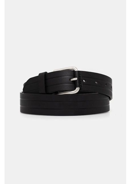 Sisley curea de piele barbati culoarea negru 6g8zsl018