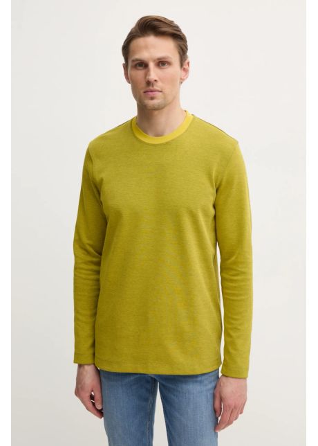 Sisley longsleeve barbati culoarea verde neted 3o35s104c
