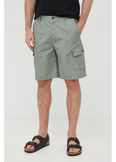 Sisley pantaloni scurti din bumbac barbati culoarea verde