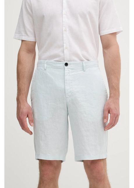 Sisley pantaloni scurti din in culoarea bej